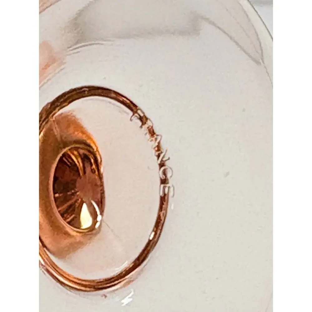 Vintage Arcoroc France Rosaline Pink Swirl Optic Stemware Goblets ~ Pair